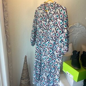 Anthropologie Maeve Multicolor Abstract Dress